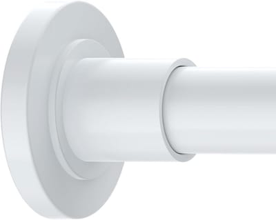 Douchegordijnstang - Klemstang - Aluminium - 75-135 cm - Wit