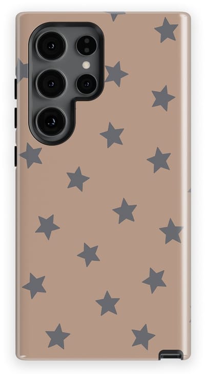 DripCase Hoesje Samsung Galaxy S24 Ultra | Sterren Design | Magnetisch Opladen | 2-in-1 Ontwerp | Stars Backcover Mocha Stars