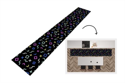 Keukenloper - Loper keuken - Game Console - Vector - Abstract - 300x50 cm - Keukenloper vinyl