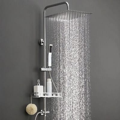 Auralum Max Douchesysteem - Regendouche en Handdouche - Ø 30 cm XL Douchekop - Doucheset - Verstelbare Hoogte 72-110 cm - Duurzame Messing Omsteller - Chroom