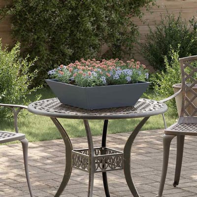 vidaXL - Plantenbak - 5 - st - Antraciet - 50 - x - 50 - x - 15 - cm - Koudgewalst - staal
