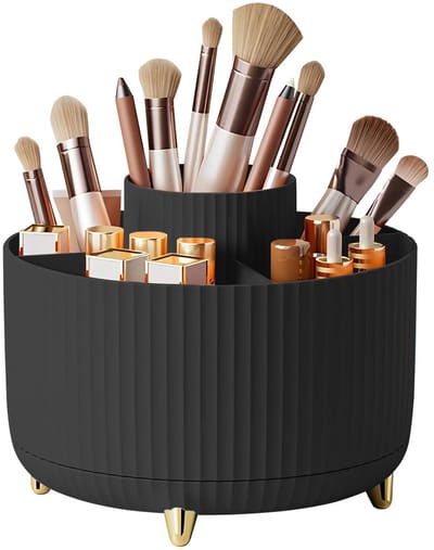 Unyqoos ® Veelzijdige Draaibare Cosmetica- en Organisatiehouder met Vijf Ruime Vakken voor Make-up