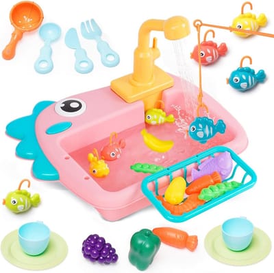 Kinderspoelbak Speelset met Waterpomp en Keukengerei