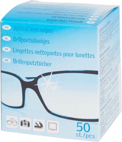 Brilpoetsdoekjes 50 stuks - Brillendoekjes - Handige Brillendoekjes 50 stuks