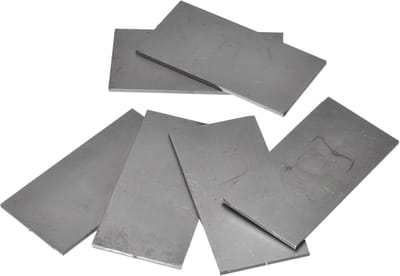 Lasplaten Bouwstaal - Oefenmateriaal Lassen - Lascursus Training - 6 Stuks Set - 2 x 4 Inch