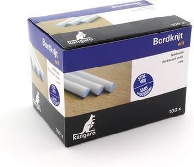 Kangaro bordkrijt - stofvrij - wit