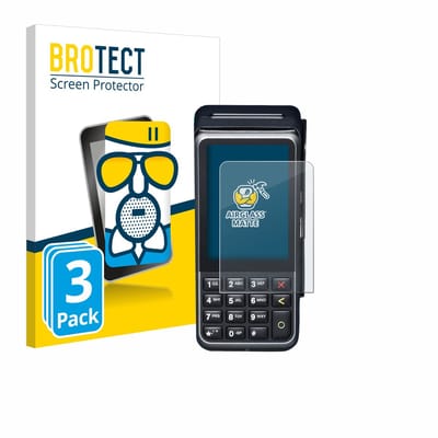 BROTECT - Screenprotector voor Verifone V400m - Folie Beschermfolie Beschermglas matte 3 Stuks