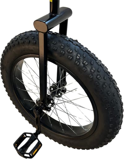 Funsport All terrain Eenwieler 20 Zwart met brede band voor trial rijden