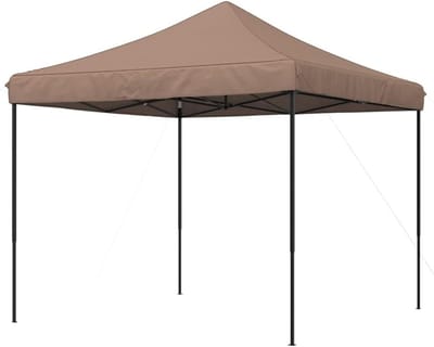 Pop-up paviljoen - Partytent vouwbaar - Feestelijke evenementen - Robuust stalen frame - 292 x 292 x 315 cm - Bruin