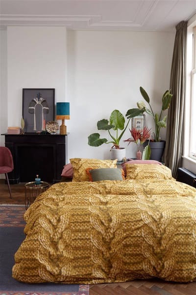 At Home by BeddingHouse Major Oker Dekbedovertrek - 260x200/220 (lits-jumeaux XL)