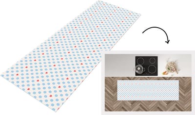Keukenloper - Loper keuken - Sneeuwvlok - Hart - Winter - Patronen - 150x50 cm - Keukenloper vinyl