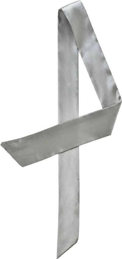 Emilie Scarves - sjaal - satijn - haarsjaal - lint handtas - zilver - extra lang