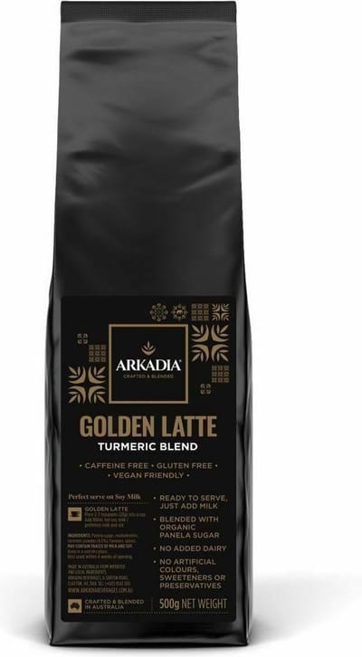 Arkadia Chai Tea kurkuma Golden Latte 250gr Kurkuma Powder Cafe Beverage Turmeric (wholesale clear pack)