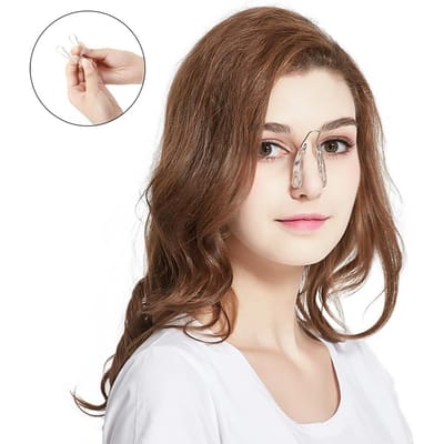 Siliconen neus schoonheidsclip Neus omhoog hefbrug Rechttrekken schoonheidsneusclip beige