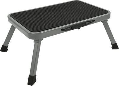 ProPlus Opstapje - inklapbaar - 1 trede - 26 x 38 cm - staal - Caravan/camper/huis/magazijn instaptrapje/opstraptrede/trapje/opstaphulp/instaphulp