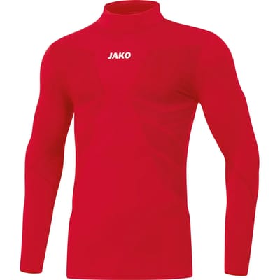 Jako Comfort 2.0 Shirt Opstaande Kraag Kinderen - Sportrood | Maat: 128-140