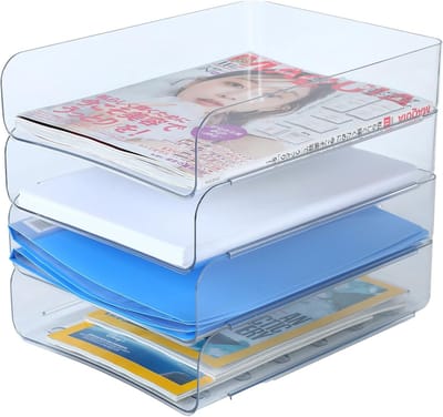 Stapelbare Papier Trays - Organiseer uw Bureau met A4 Documenthouders en Magazijn