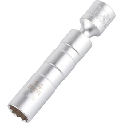 Universele Bougiesleutel Magnetisch 12-Punts Demontagegereedschap 14mm 3/8 Aandrijving white