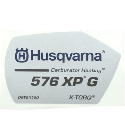 Husqvarna 576xpg starterkap sticker
