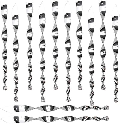 Reflecterende Vogelafschrikker Spiral Stokken - 12 Stuks Decoratieve Rods voor Raam en Tuin, Houd Vogels Buiten