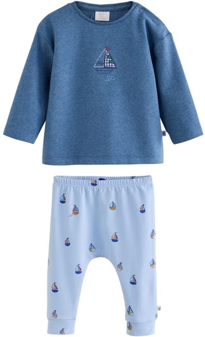 Next - Jongens - 2-delige babyset van top en legging - Blauw
