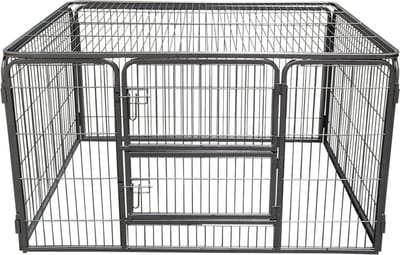 Topmast Puppyren Excellent - Met Dakpaneel - 125 x 80 x 70 cm Hoog - Hondenren - Puppyrennen - Binnen - Hondenbench