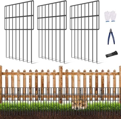 Tuin Dieren Barrière Hek - 25 Stuks, 43 cm Hoog, 27 ft Lang, Decoratieve Hekken voor Buiten en Tuin