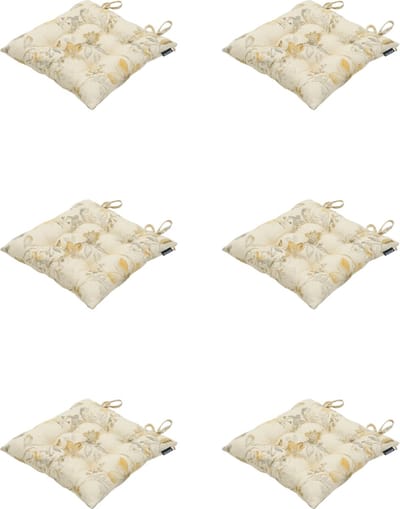 Madison - Zitkussen - Universeel - 6 stuks - 46 x 46 cm - Sophie Yellow - Tuin - Waterafstotend