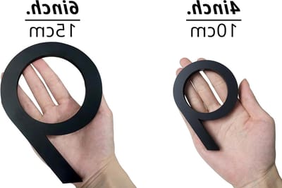 Metalen huisnummers - Zwevende letters - Adres aangeven - Moderne uitstraling - 12.6cm - Zwart