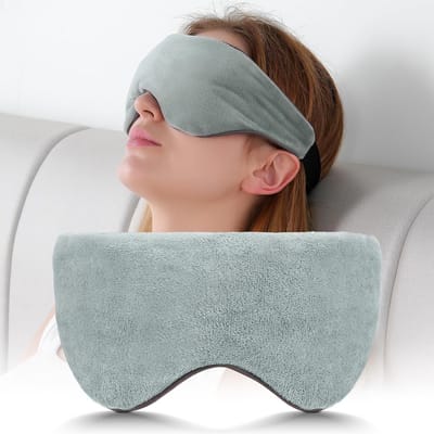 Thijox - Gewogen Oogmasker om te Slapen - Verkoelend en Omkeerbaar Verduisterend Slaapmasker voor Dames en Heren - 0,2 kg Zwaar Blinddoek voor Migrain