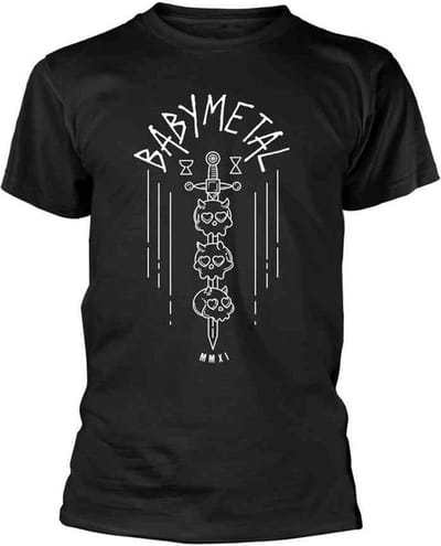 Babymetal - Skull Sword Heren T-shirt - S - Zwart