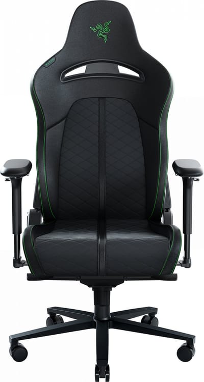 Razer Enki - Gaming Stoel - met Rugsteun & Schouderbogen - Kunstleer - Rughoek 152° - Zwart/Groen