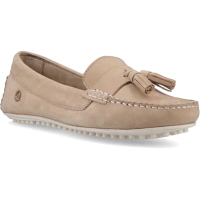 Sperry Salvador Slip-On Nubuck Dames Taupe Moccasins Schoenen