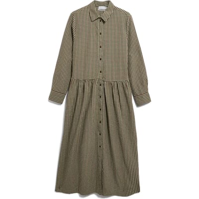 Maxi-jurk voor dames Armedangels Vichy Seersucker