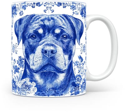 Mok Rottweiler Beker voor koffie of tas voor thee, cadeau voor dierenliefhebbers, moeder, vader, collega, vriend, vriendin, kantoor, opa, oma, hond, kerst, sinterklaas, verjaardag