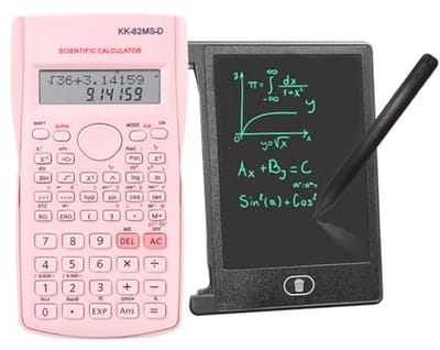 Draagbare Wetenschappelijke Rekenmachine met 4,4 Inch LCD en Uitwisbaar Schrijfblok - Perfect voor Kantoor en School
