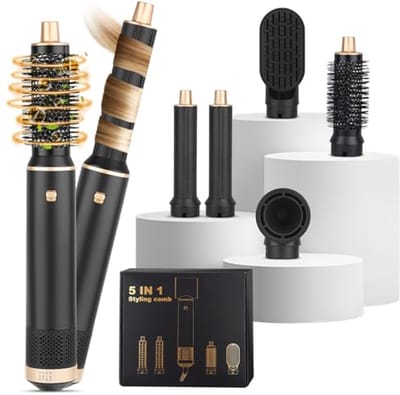 5-in-1 Haarstyler met Krachtige Motor en Negatieve Ionen