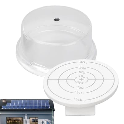 Zonnepaneel Hoekmeter - Zonhoekgeleider Tracker - Energie Efficiëntie Verbeteren - Maximale Zonblootstelling - 5.3 x 5.3 x 3.2 cm - Wit