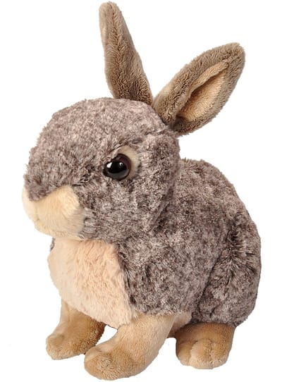 Wild Republic Knuffel konijn - pluche - lichtbruin - 30 cm - knuffeldier