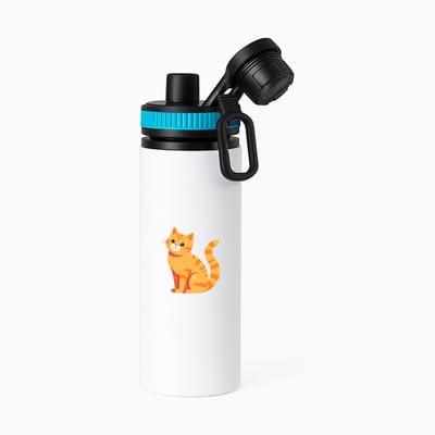 Hacebo® - Kat waterfles met draaidop blauw - Katten - Dieren liefhebbers - Kater - huisdieren - dierendag - water fles - 850ML