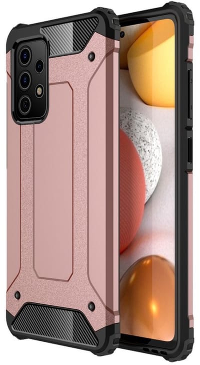 Coverup Hoesje - Geschikt voor Samsung Galaxy A72 Hoesje - Coverup Armor Hybrid Back Cover - Rose Gold