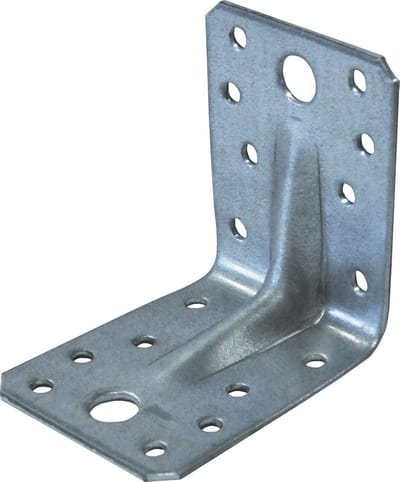 Verzinkte Hoekverbinder met Brug voor Houtconstructies 90x90mm - 50 Stuks