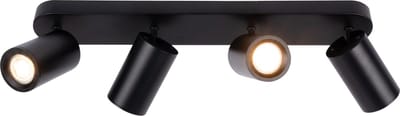 Ledvion - LED Plafondspot - Zwart 4-lichts - Rechthoek - GU10 - IP20