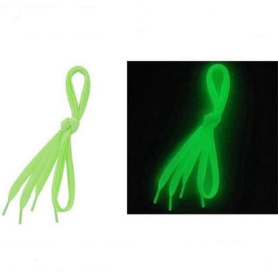 1PA 100CM Shine LED Luminescent Change Shiny Schoenveters Club Party Hiphop Glow In Dark Nylon Knipperende Schoenveter 1pcs groen