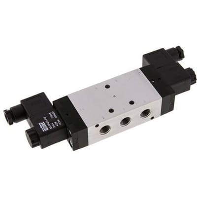 5/3 G1/4'' Middendruk Magneetventiel 230V AC 3-10bar/42-140psi Airtec