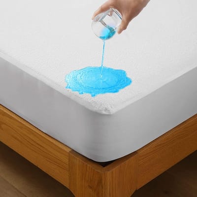 Waterdichte matrasbeschermer 180 x 200 cm, katoen, hygiënische en ademende topmatras, anti-allergie