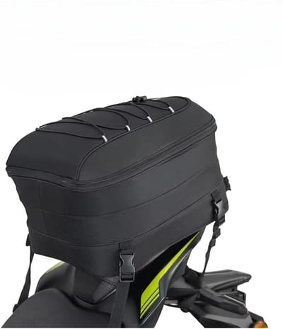 Motorfiets Achtertassen - Zadeltas Reisbagage - Motorrijden Reizen - Waterdicht Stofbestendig - 22L-30L - Zwart