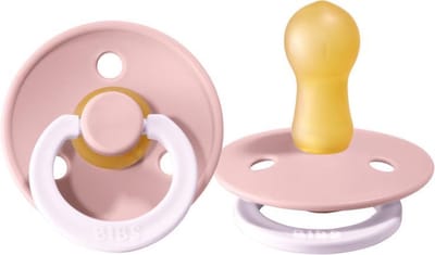 BIBS Fopspeen 0-6 maanden Glow in the Dark Blush | Maat 1 | T1 | (1 stuk)