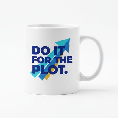 Do It for the Plot – Stoere Motiverende Quote Koffiemok 330 ml