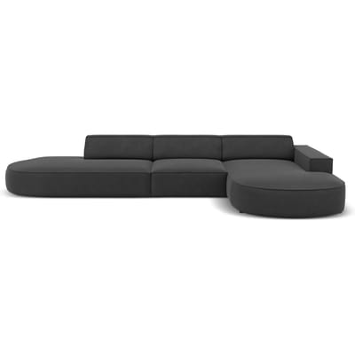 5-zits hoekbank Jodie velvet Chaise Longue rechts | Micadoni Limited Edition